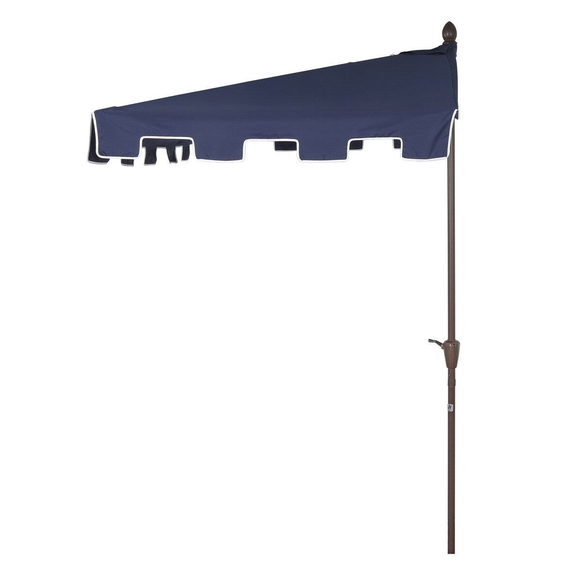 Beverly 9 ft. Classic MidCentury Rectangular Half Market Patio Umbrella with Crank, Wind Vent and UV Protection, by JONATHAN Y