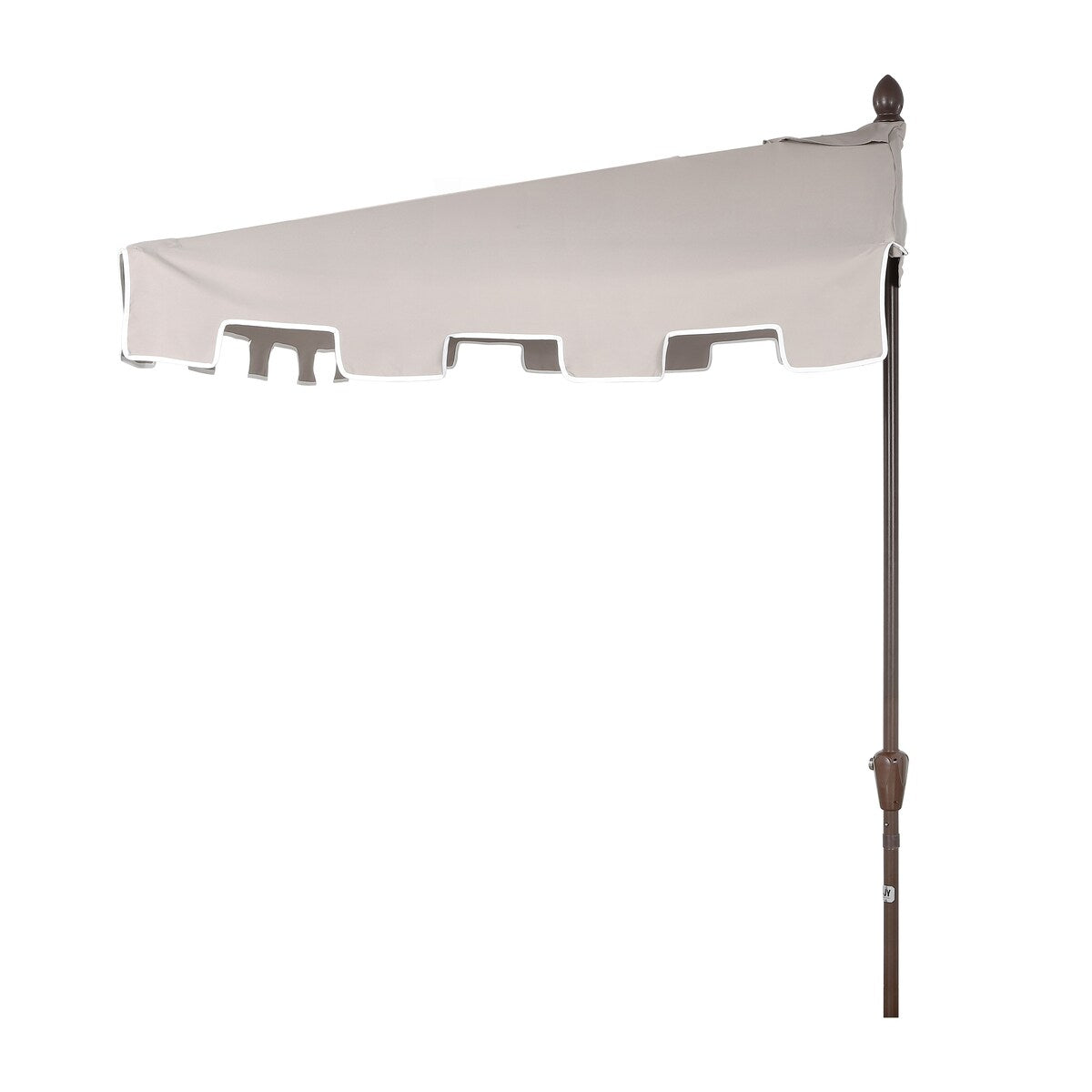 Beverly 9 ft. Classic MidCentury Rectangular Half Market Patio Umbrella with Crank, Wind Vent and UV Protection, by JONATHAN Y