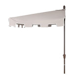 Beverly 9 ft. Classic MidCentury Rectangular Half Market Patio Umbrella with Crank, Wind Vent and UV Protection, by JONATHAN Y