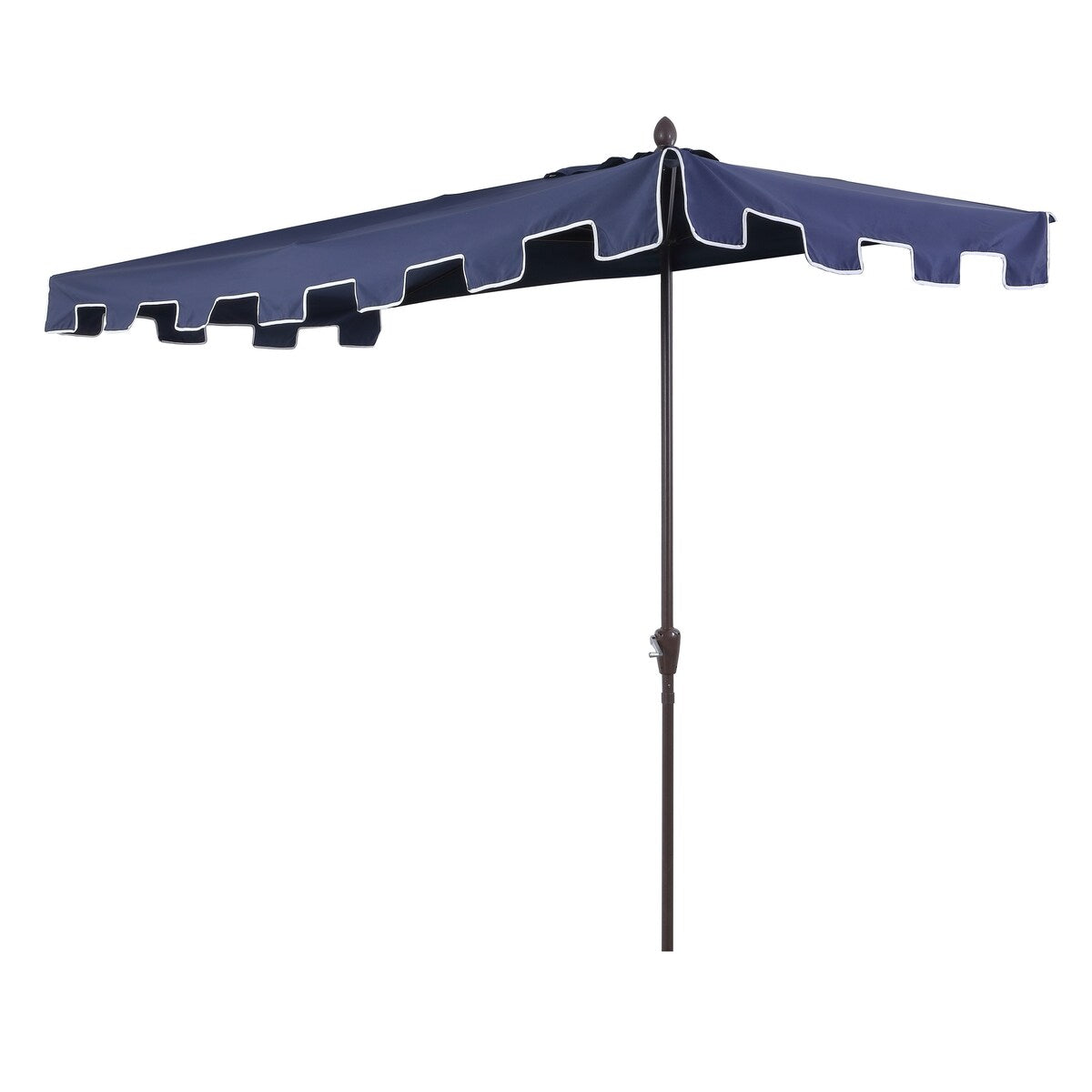 Beverly 9 ft. Classic MidCentury Rectangular Half Market Patio Umbrella with Crank, Wind Vent and UV Protection, by JONATHAN Y