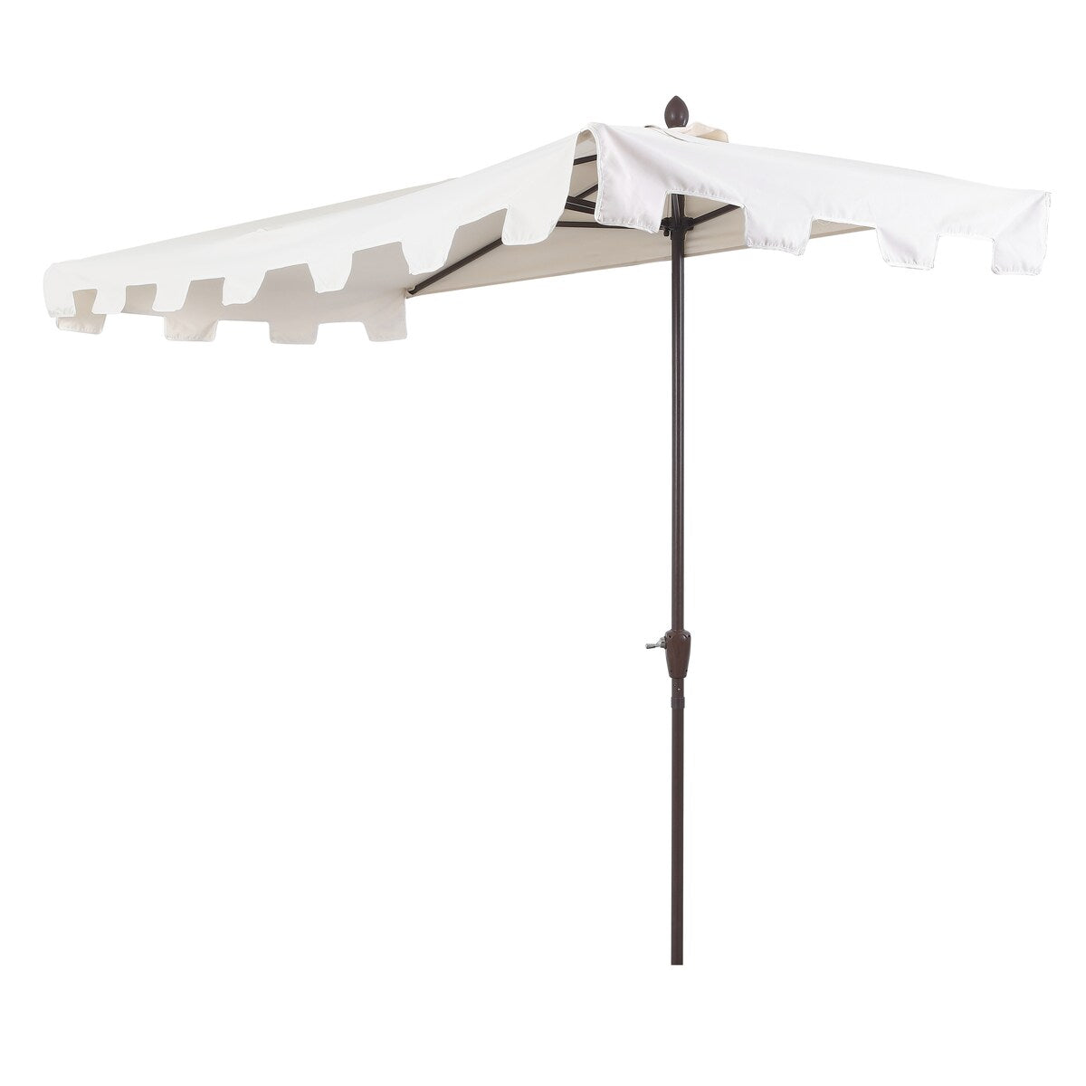 Beverly 9 ft. Classic MidCentury Rectangular Half Market Patio Umbrella with Crank, Wind Vent and UV Protection, by JONATHAN Y