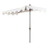 Beverly 9 ft. Classic MidCentury Rectangular Half Market Patio Umbrella with Crank, Wind Vent and UV Protection, by JONATHAN Y