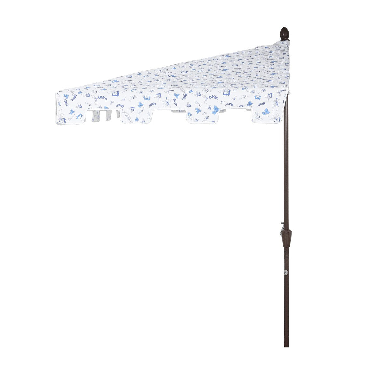 Beverly 9 ft. Classic MidCentury Rectangular Half Market Patio Umbrella with Crank, Wind Vent and UV Protection, by JONATHAN Y