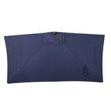 Beverly 9 ft. Classic MidCentury Rectangular Half Market Patio Umbrella with Crank, Wind Vent and UV Protection, by JONATHAN Y