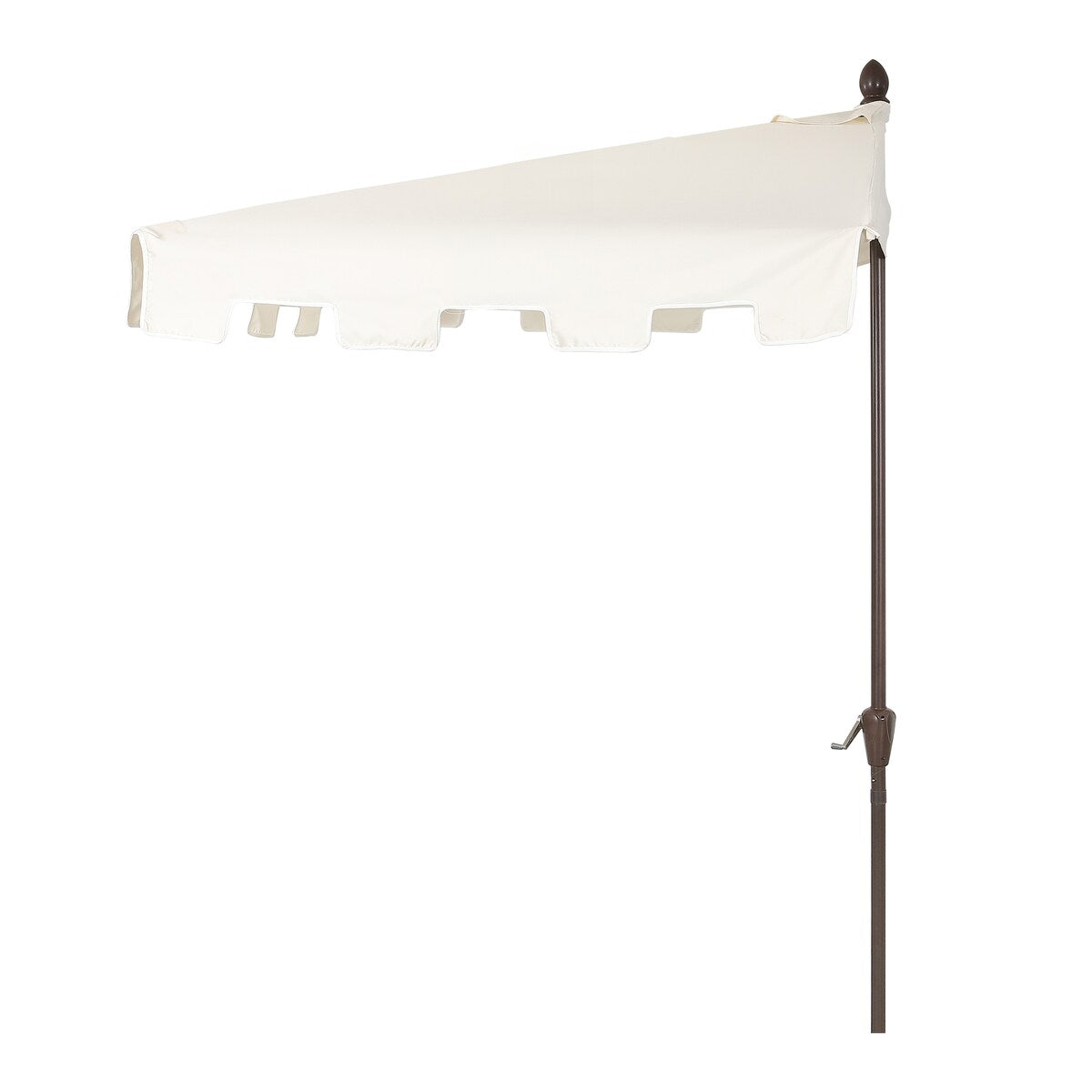 Beverly 9 ft. Classic MidCentury Rectangular Half Market Patio Umbrella with Crank, Wind Vent and UV Protection, by JONATHAN Y
