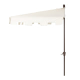 Beverly 9 ft. Classic MidCentury Rectangular Half Market Patio Umbrella with Crank, Wind Vent and UV Protection, by JONATHAN Y