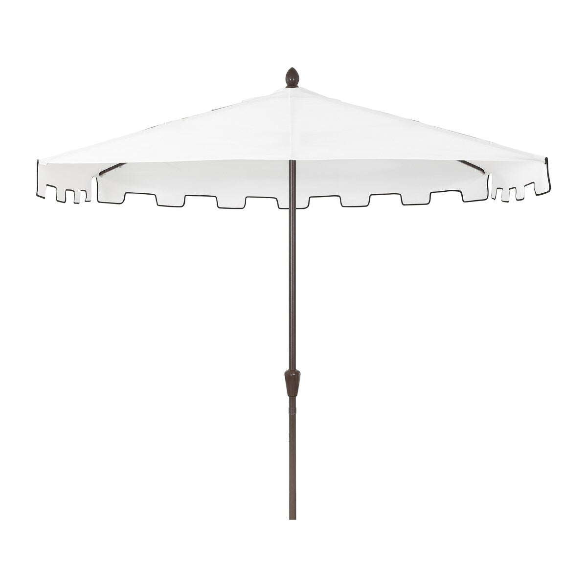 Beverly 9 ft. Classic MidCentury Rectangular Half Market Patio Umbrella with Crank, Wind Vent and UV Protection, by JONATHAN Y