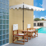 Beverly 9 ft. Classic MidCentury Rectangular Half Market Patio Umbrella with Crank, Wind Vent and UV Protection, by JONATHAN Y