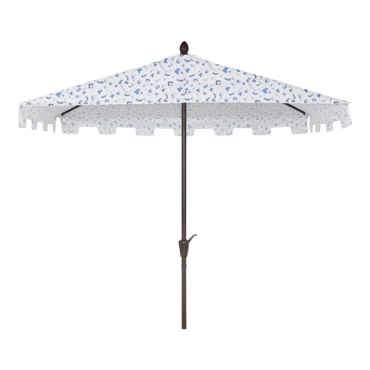 Beverly 9 ft. Classic MidCentury Rectangular Half Market Patio Umbrella with Crank, Wind Vent and UV Protection, by JONATHAN Y