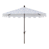 Beverly 9 ft. Classic MidCentury Rectangular Half Market Patio Umbrella with Crank, Wind Vent and UV Protection, by JONATHAN Y