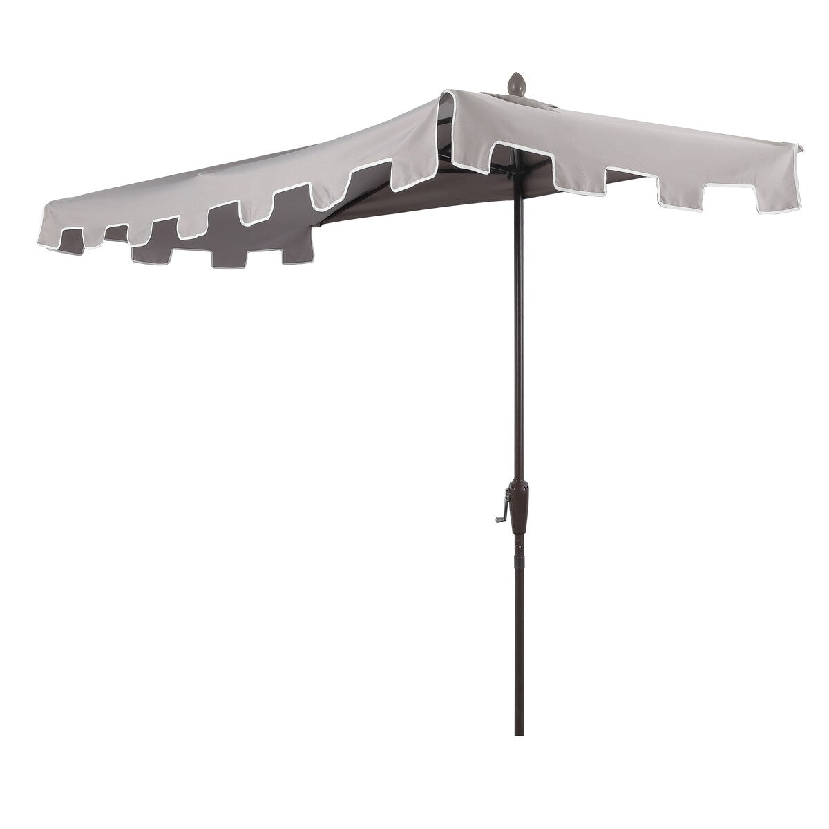 Beverly 9 ft. Classic MidCentury Rectangular Half Market Patio Umbrella with Crank, Wind Vent and UV Protection, by JONATHAN Y