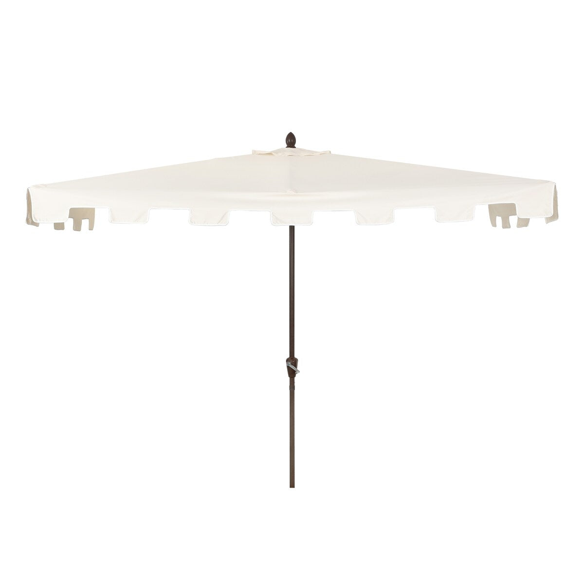 Beverly 9 ft. Classic MidCentury Rectangular Half Market Patio Umbrella with Crank, Wind Vent and UV Protection, by JONATHAN Y