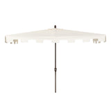 Beverly 9 ft. Classic MidCentury Rectangular Half Market Patio Umbrella with Crank, Wind Vent and UV Protection, by JONATHAN Y
