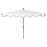 Beverly 9 ft. Classic MidCentury Rectangular Half Market Patio Umbrella with Crank, Wind Vent and UV Protection, by JONATHAN Y