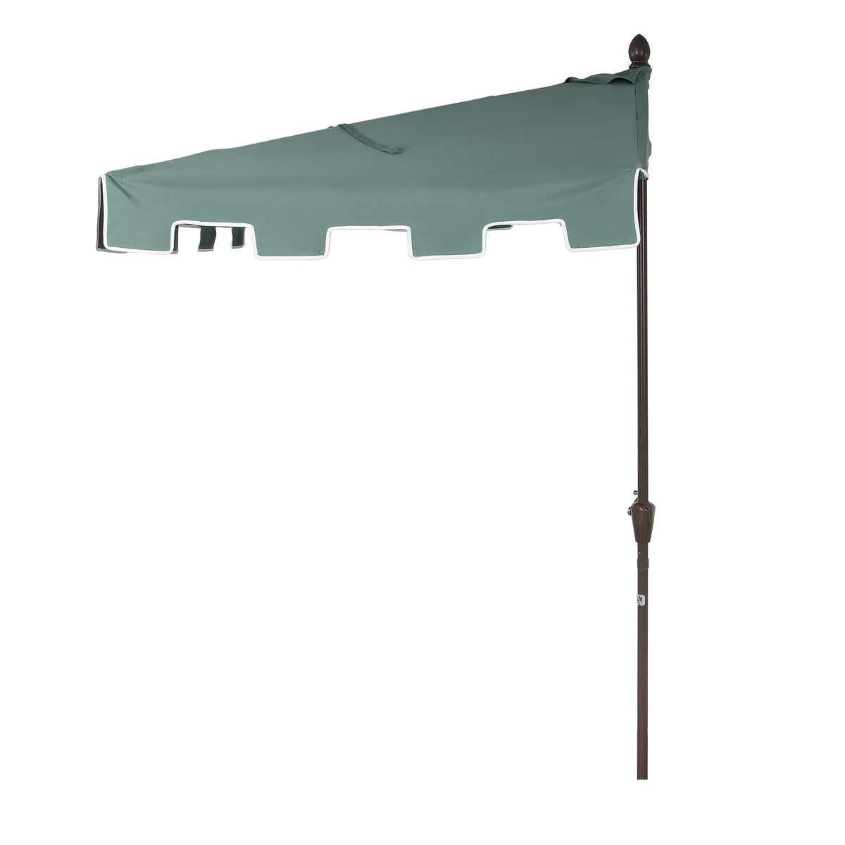 Beverly 9 ft. Classic MidCentury Rectangular Half Market Patio Umbrella with Crank, Wind Vent and UV Protection, by JONATHAN Y