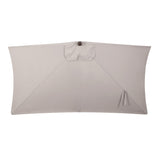 Beverly 9 ft. Classic MidCentury Rectangular Half Market Patio Umbrella with Crank, Wind Vent and UV Protection, by JONATHAN Y