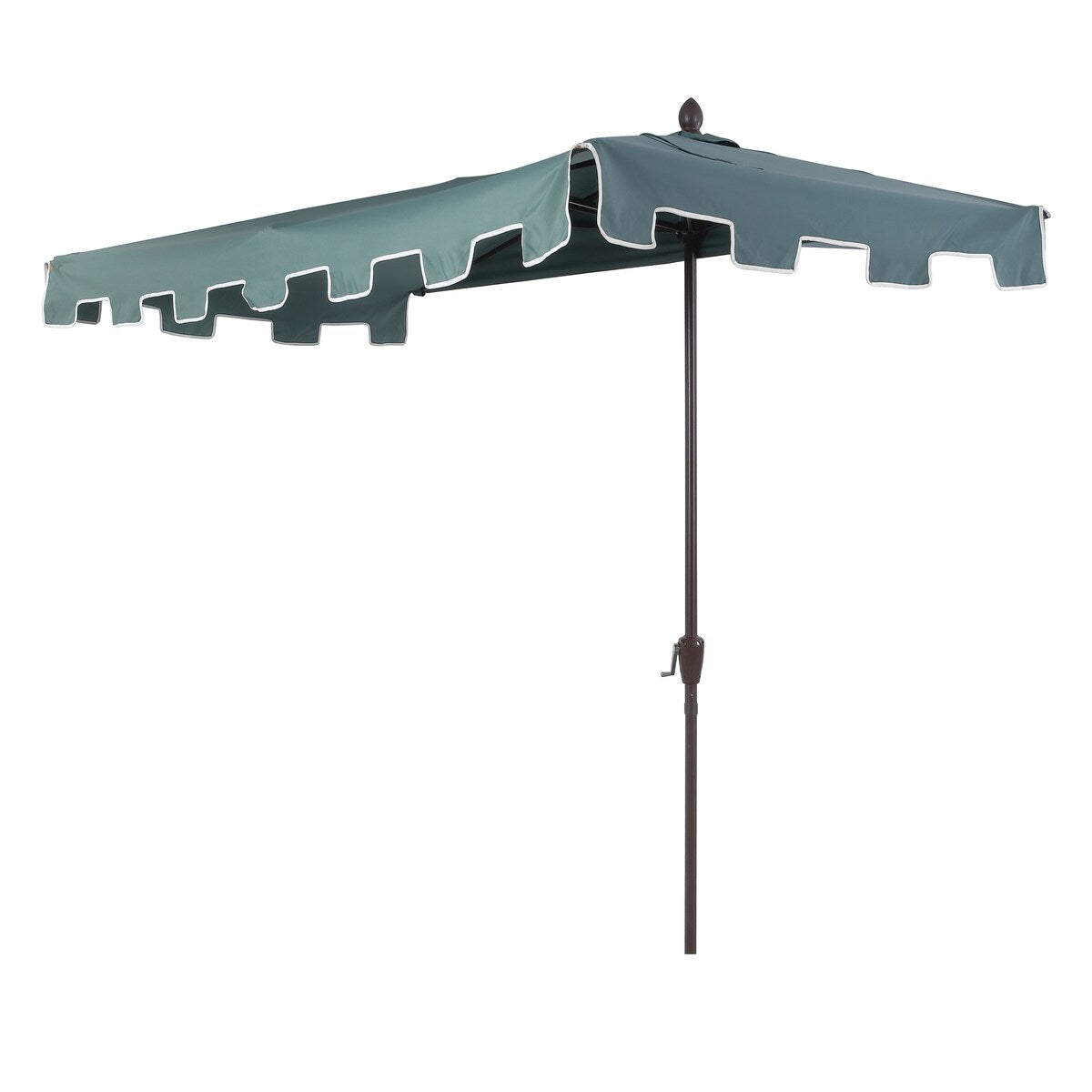 Beverly 9 ft. Classic MidCentury Rectangular Half Market Patio Umbrella with Crank, Wind Vent and UV Protection, by JONATHAN Y