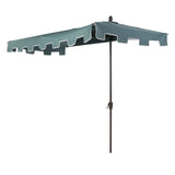 Beverly 9 ft. Classic MidCentury Rectangular Half Market Patio Umbrella with Crank, Wind Vent and UV Protection, by JONATHAN Y