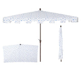 Beverly 9 ft. Classic MidCentury Rectangular Half Market Patio Umbrella with Crank, Wind Vent and UV Protection, by JONATHAN Y