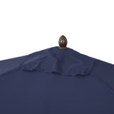Beverly 9 ft. Classic MidCentury Rectangular Half Market Patio Umbrella with Crank, Wind Vent and UV Protection, by JONATHAN Y