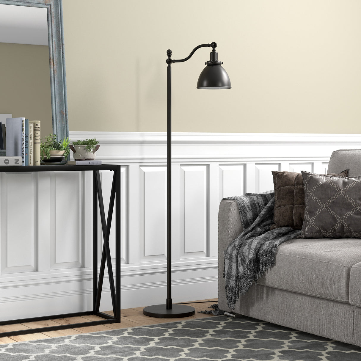 Beverly 65" Tall Floor Lamp with Metal Shade