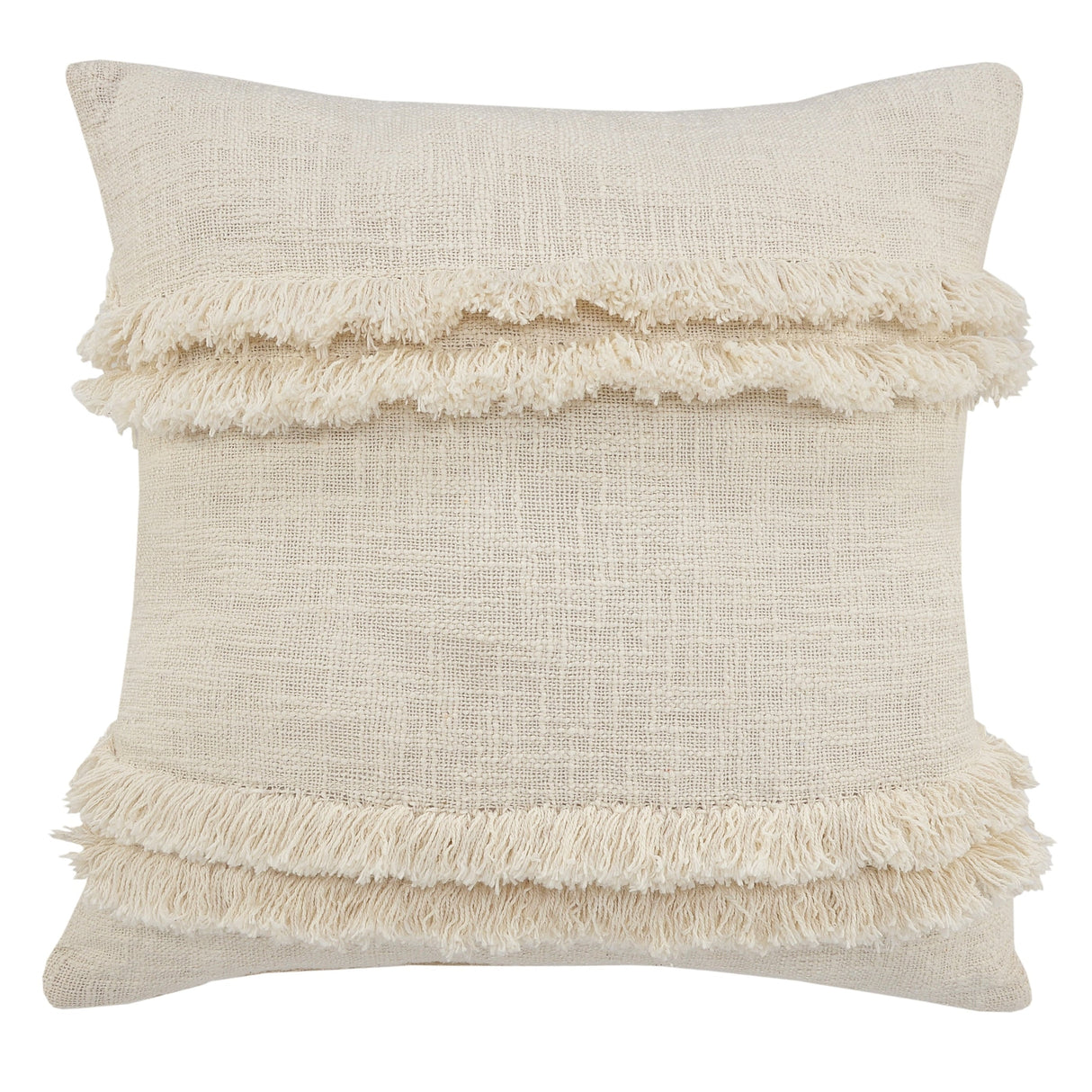 Sevita Beverly Fringed Solid Lumbar Throw Pillow