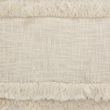 Sevita Beverly Fringed Solid Lumbar Throw Pillow