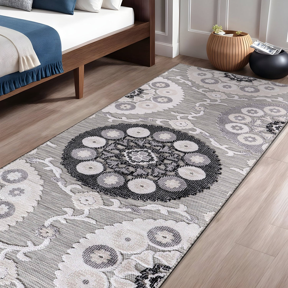 Beverly Rug Equator Medallion Bohemian Indoor Outdoor Area Rug