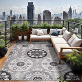 Beverly Rug Equator Medallion Bohemian Indoor Outdoor Area Rug