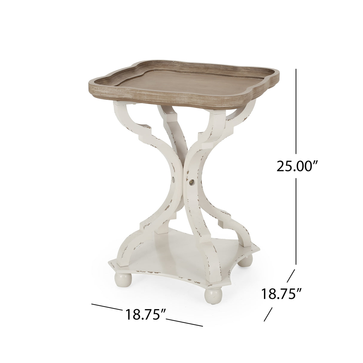 Bevier French Country Accent Table with Square Top by Christopher Knight Home