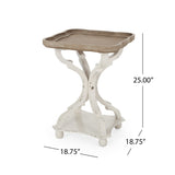 Bevier French Country Accent Table with Square Top by Christopher Knight Home