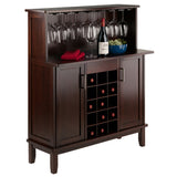 Beynac Wine Bar, Cappuccino - 38.35 x 15.94 x 44.57 inches