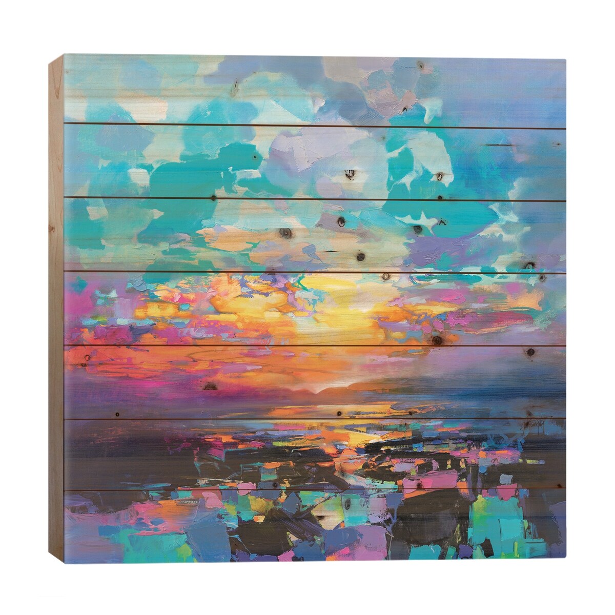 Beyond The Chaos Print On Wood by Scott Naismith - Multi-Color