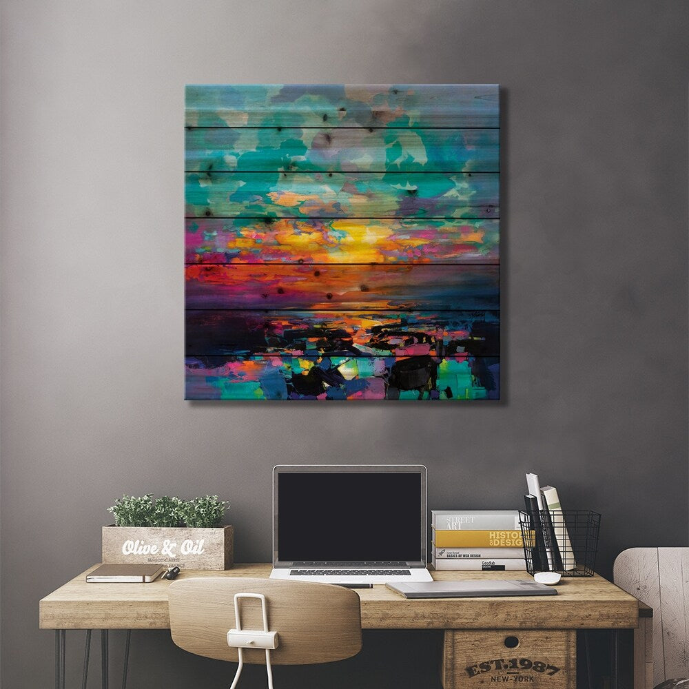 Beyond The Chaos Print On Wood by Scott Naismith - Multi-Color