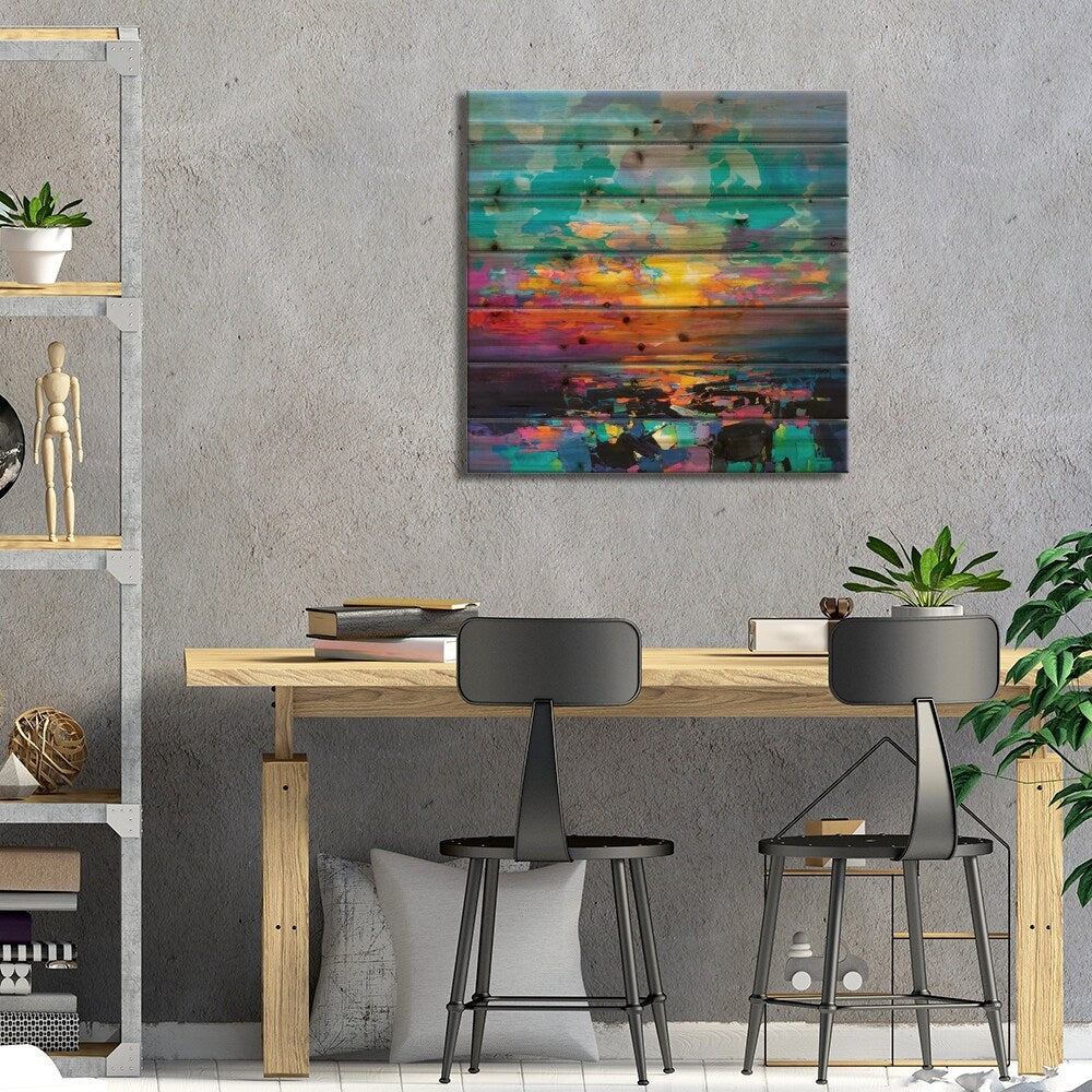 Beyond The Chaos Print On Wood by Scott Naismith - Multi-Color