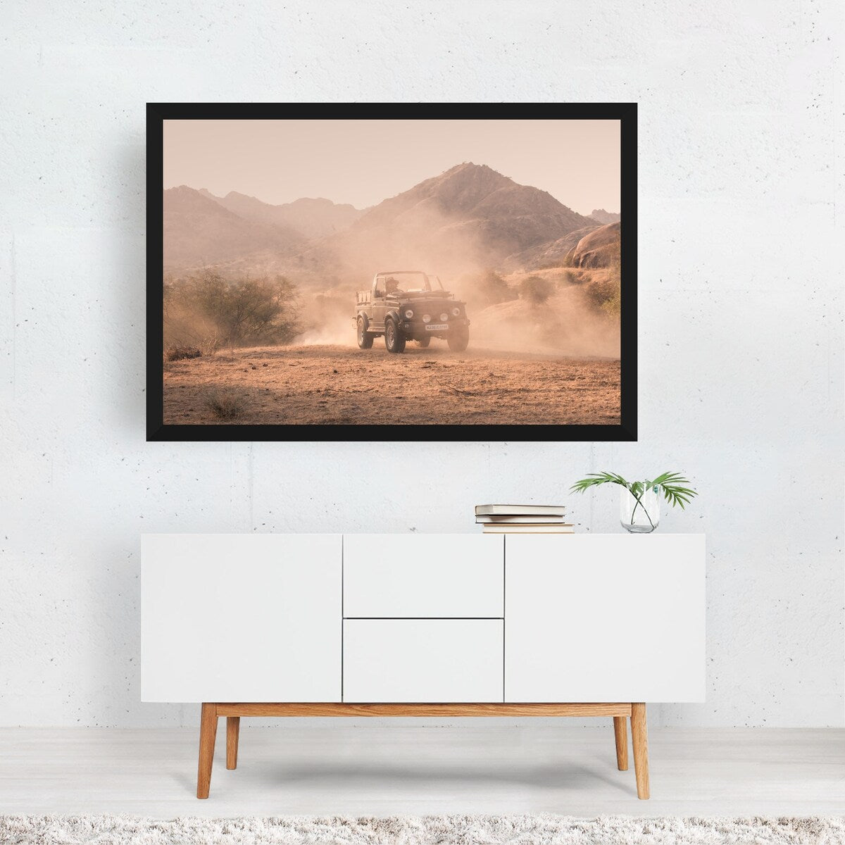 Bhenswara Rajasthan India Photography Cars Desert Art Print/Poster