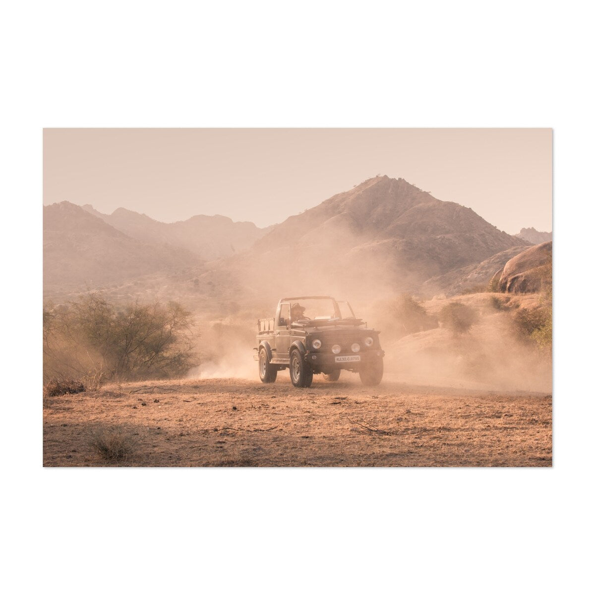 Bhenswara Rajasthan India Photography Cars Desert Art Print/Poster