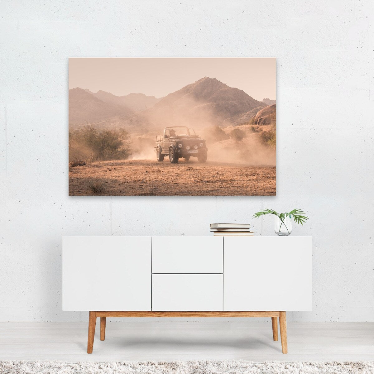 Bhenswara Rajasthan India Photography Cars Desert Art Print/Poster