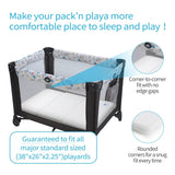 Bi-Comfer Tri-Fold Memory Form Pack n Play Mattress Pad, Mini Crib & Portable Foldable Playard Mattress