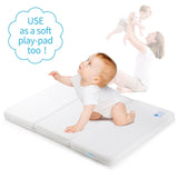 Bi-Comfer Tri-Fold Memory Form Pack n Play Mattress Pad, Mini Crib & Portable Foldable Playard Mattress