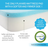 Bi-Comfer Tri-Fold Memory Form Pack n Play Mattress Pad, Mini Crib & Portable Foldable Playard Mattress