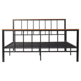 Bi-Metal Bed Frame With Wooden Slats This Bed Has A Clean, Classic Silhouette That Exudes Subtle And Elegant Tones