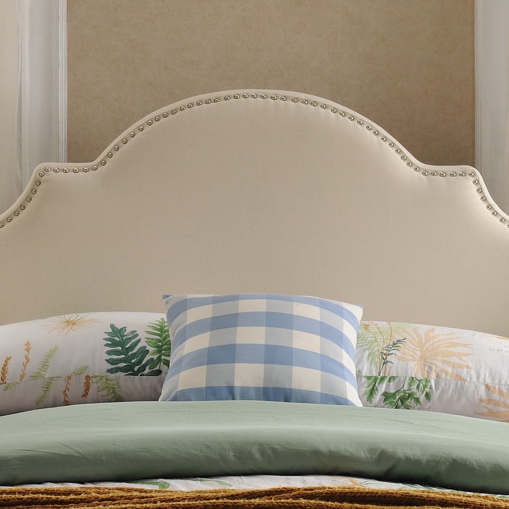 Bianca Adjustable Full/Queen Studded Fabric Headboard by Christopher Knight Home