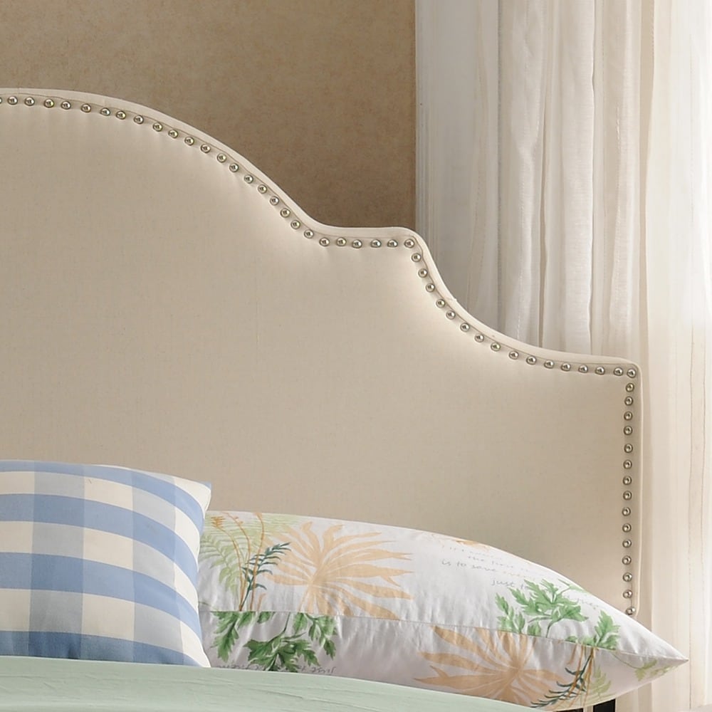 Bianca Adjustable Full/Queen Studded Fabric Headboard by Christopher Knight Home