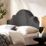 Bianca Adjustable Full/Queen Studded Fabric Headboard by Christopher Knight Home