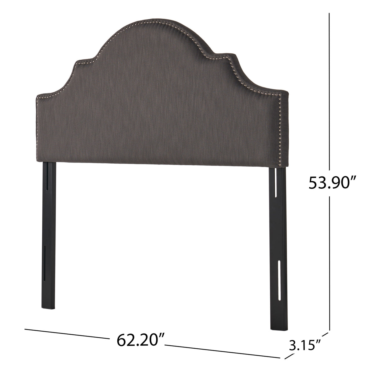 Bianca Adjustable Full/Queen Studded Fabric Headboard by Christopher Knight Home