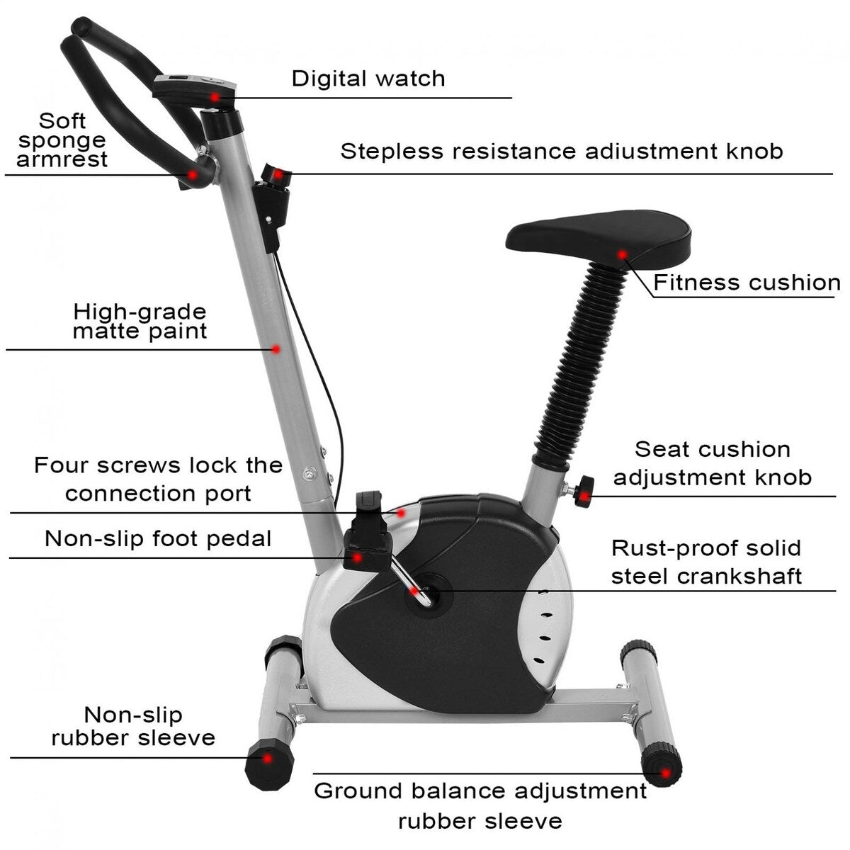 Bicycle Cycling Exercise Bike Stationary Fitness Cardio Indoor Home Workout Gym