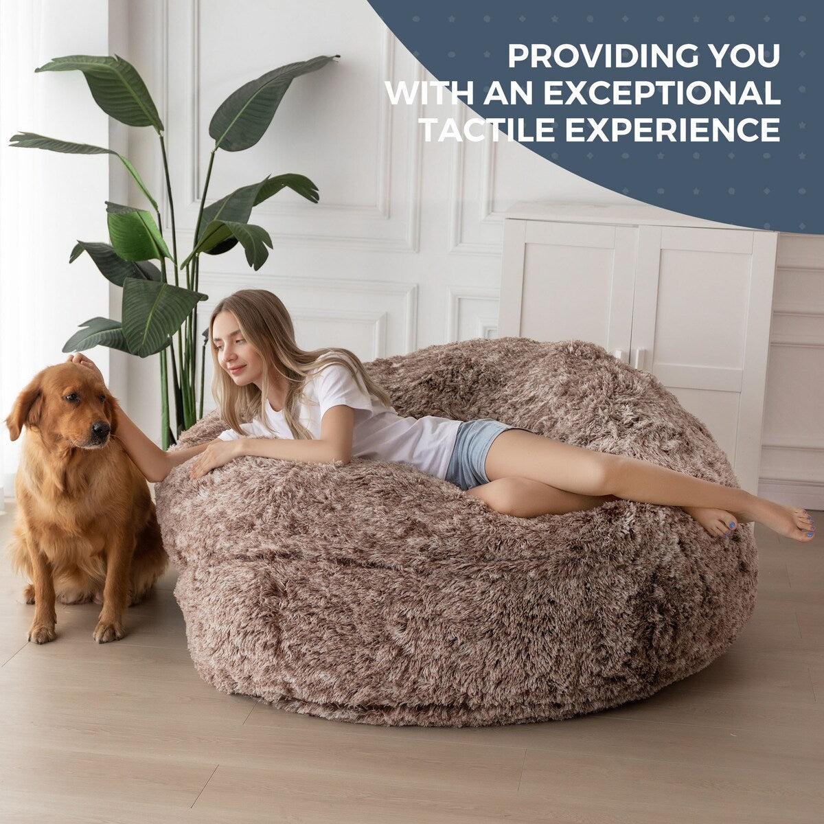 Big Convertible Bean Bag Folds from Lazy Chair to Floor Mattress Bed