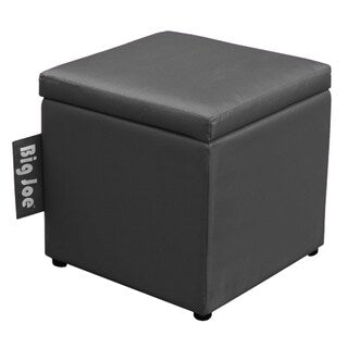 Big Joe Black Storage Cube Ottoman