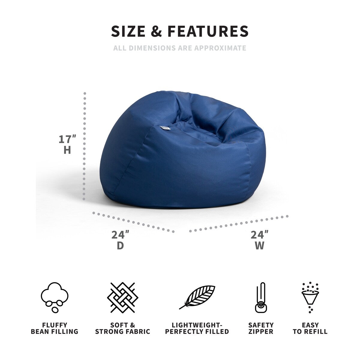 Big Joe Dot Bean Bag Chair, 2 Pack
